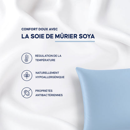 Housse d’Oreiller en Soie Naturelle Soya